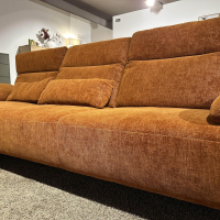 Carina - Polsterkombination EM Setupal Stoff Cosmopolitan Rusty Orange Braun Metallfuß 284 Schwarz Matt Mit Kissen - 6