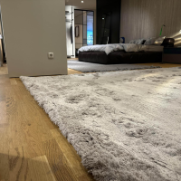 Ferreira de Sá - Teppich 320x240 Gradient Odyssey Botanical Silk Grau Handgetuftet - 3