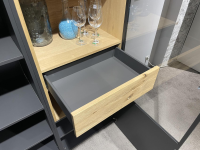 Venjakob - Vitrine Lumea 7268 3893 R Lack Anthrazit Matt Absetzung Eiche Gehackt Gebürstet Mit Beleuchtung - 11