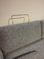 Bielefelder Werkstätten - Sofa Inspiration Stoff Boston 1801 181 Grau Meliert mit 2 Kissen - 8