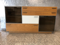 Schröder Franz - Highboard Kitzalm Montana Kernasteiche Natur Gebürstet Akzent Satinglas Snow Grau - 6