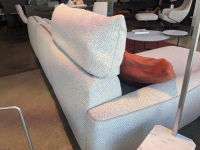 Jori - Ecksofa Eden Stoff Thuile C0002 Grau Creme Fuße Metall Bronze Schwarz Pulverbeschichtet Inklusive Hocker Und 3 Kissen - 2