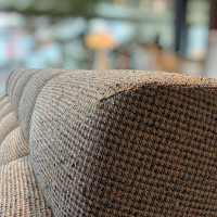 B&B Italia - Ecksofa Tufty-Time Stoff Liseo  2552815 Tweed Créme-Blau Füße Kunststoff Schwarz - 2