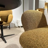 Venjakob - Essgruppe Ancona Und Bari Platte Dekton Laurent Schwarz Sitz Stoff WE A Genua Curry Und Leder Gavin Kurkuma Gelb Gestell Anthrazit - 8