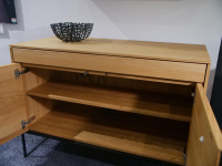 Team 7 - Sekretär Filigno Eiche Naturöl Holzbasis Metallrahmen Gestell Schwarz - 4