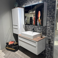 Nobilia - Badezimmer Flash 648 Lacklaminat Alpinweiß Hochglanz Inklusive Waschtisch Und Beleuchtung - 5