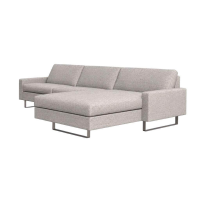 COR - Sofa Conseta Stoff 8156 Mint Grau Grün Füße Metallkufen Platin Feinstruktur - 9