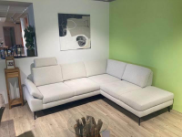 Natura - Ecksofa Houston Stoff 4 Carmen 01 Naturel Weiß Grau Gestell Metall Schwarz Pulverbeschichtet - 9