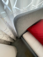 Hasena - Bett Ciara 7121 218 Stoff Kitana Aqua Himmelblau Grau Blau Füße Fasio Anthrazit ohne Rost ohne Matratzen - 6