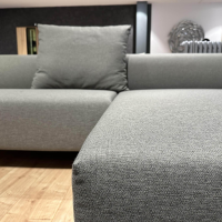 freistil Rolf Benz - Ecksofa 123 Stoff 3044 Betongrau Grau Rundrohrfuß Stahl Tiefschwarz Schwarz Mit Kissen - 4