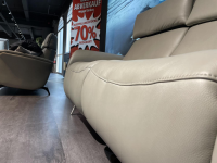 himolla - Sofa Hans Leder 35 Mariposa Opal Beige Metallfuß Edelstahloptik 62 Silber - 3