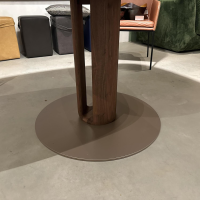 Rodam - Esstisch Sqround Ast Nussbaum Hartwachssiegel Bodenplatte Sahara Beige Mit Auszug - 8