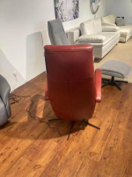 Activineo - Sessel Boss Leder L30 WL Rouge Rot Gestell Metall Schwarz - 6