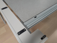 Fast - Outdoortisch Allsize Keramik 2 Grigio Chiaro Pulverbeschichtet - 2