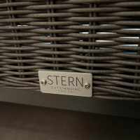 Stern - Corner sofa Fontana Outdoor wickerwork basalt grey cover silk grey frame aluminum - 4