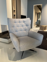 Comfort Republic - Drehsessel Maximilian Stoff Catona 2a Beige Gestell Metall Schwarz - 6