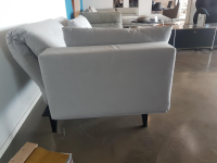 Franz Fertig - Sofa Jill fabric E Cape 60 Lightgrey Grey with adjustment function - 4