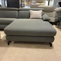 Polsteria - Ecksofa Paulina B Stoff Space Khaki 757 Grün Grau Füße Metall Schwarz Matt Mit Verstellbarer Kopfstütze - 5