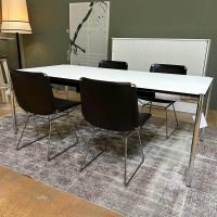 MDF Italia - 4er Set Stuhl Neil Leather And Stool Sattelleder Schwarz Gestell Chrom Schwarz - 9
