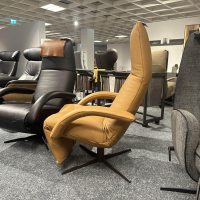 Jori - Relaxsessel Yoga JR 7360 Mono Move Medi Leder Celia Oro Gelb 4 Sternfuß Gewellt Bronze Matt Lackiert - 4