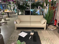 Rolf Benz - Sofa Cara Leder 36 401 Beige Füße Kunststoffgleiter Schwarz Inklusive Seitenteilkissen - 4