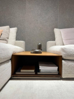 Flexform - Wohnlandschaft Groundpiece Stoff Everyday Extra 880 ohne Dekokissen mit Tisch - 8