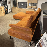 Carina - Polsterkombination EM Setupal Stoff Cosmopolitan Rusty Orange Braun Metallfuß 284 Schwarz Matt Mit Kissen - 5