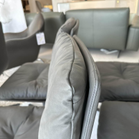 Hülsta - 6er-Set Stuhl D 27 Leder Nubuk Touch 5617 Schwarz Drehgestell Metall Schwarz Pulverbeschichtet - 3
