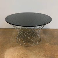 Walter Knoll - Beistelltisch Oota 156 T5 Platte Glas Schwarz Getönt Gestell Edelstahl Poliert - 3