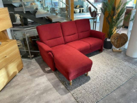 Gruber - Ecksofa Granada Stoff Titanum 7 Bordeaux Füße Massivholz Geölt - 7