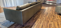 Violetta - Ecksofa Terni Leder 60 Olive Grün Füße Schwarz Pulverbeschichtet - 9