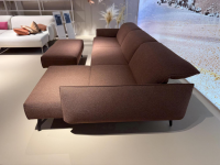 himolla - Ecksofa Tangram 9660 Stoff 08 Hazel Braun Gestell Metall Anthrazit Inklusive Hocker Und Verstellung - 5