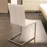 WK Wohnen - Polsterbank Mit Sessel Und 3 Stühlen Leder Toledo Perle Weiß Creme - 10