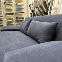 Ligne Roset - Schlafsofa Multy 3-Sitzer Stoff Amalfi Dark Blue Blau Gestell Anthrazit Inkl. Armlehnen - 3
