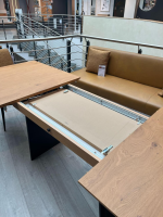 K+W - Funktionstisch Vari Platte Echtholzfurnier Asteiceh Natur Wangen MDF Schwarz Struktur Mit Synchronauszug - 2