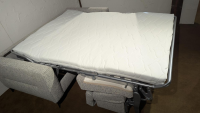 Restyl - Schlafsofa Enya Stoff 2-7074 Grau Füße Schwarz - 7