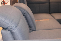 Carina - Ecksofa Memphis Lounge Stoff 3 Melrose Deep Ccean Blau Gestell Chrom - 5