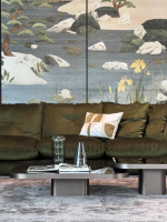 Knoll International - Ecksofa Perron Pillo Stoff C Grün Olive ohne Dekokissen - 3