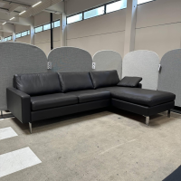 COR - Ecksofa Conseta Leder 284 Mocca Schwarz Braun Schmalfüße Verchromt Inklusive Kissen - 9
