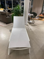 Weishäupl - Sonnenliege Minu Basic Stoff Panama Cloud Hellgrau Meliert Aluminium Weiß - 3