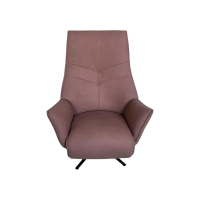 himolla - Relaxsessel 7911 S Lounger M Leder 27 Leonessa Lachs Braun Sternfuß Anthrazit Pulverbeschichtet Drehbar - 7