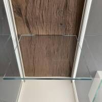 Gwinner - Wohnwand Bohle Lack Weiß Struktureiche Geräuchert mit Beleuchtung - 4