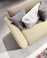 Hülsta - Ecksofa hs.430 Stoff 024-22 Grau Beige ohne Dekokissen - 7