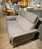 Mondo - Sofa Sunatra Stoff Caballo Light Grey Grau Metallfuß Schwarz Matt Mit Motorischer Herz Waage Funktion - 5