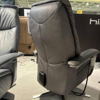 himolla - Sessel Easy Swing 4562 Leder Longlife Kliff 24 Grau Schwarz Sternfuß Anthrazit Pulverbeschichtet - 5