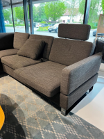 Brühl - Ecksofa Alba Stoff 4448 0099 Grau Metallkufe Verchromt Glänzend Inklusive Armlehnkissen - 6