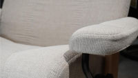 Stressless - Sessel Consul L Stoff Daisy Sand Beige Gestell Classic Eiche Gebeizt Inklusive Hocker - 2
