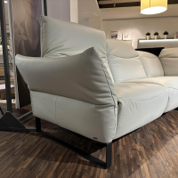 DFM - Ecksofa CR Victoria Leder WM Light Grey Fuß MR2 Schwarz - 7