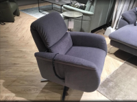 Global - Sessel Gotera Stoff Easy Care Anthrazit Sternfuß Aluminium Glänzend Mit Verstellbarer Lehne - 5
