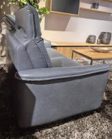 PM Oelsa - Sofa Bolivien 4461 Leder Longlife Touch Steel Grau Füße Chrom Schwarz Matt Mit Motorischer Kopfteilverstellung - 2